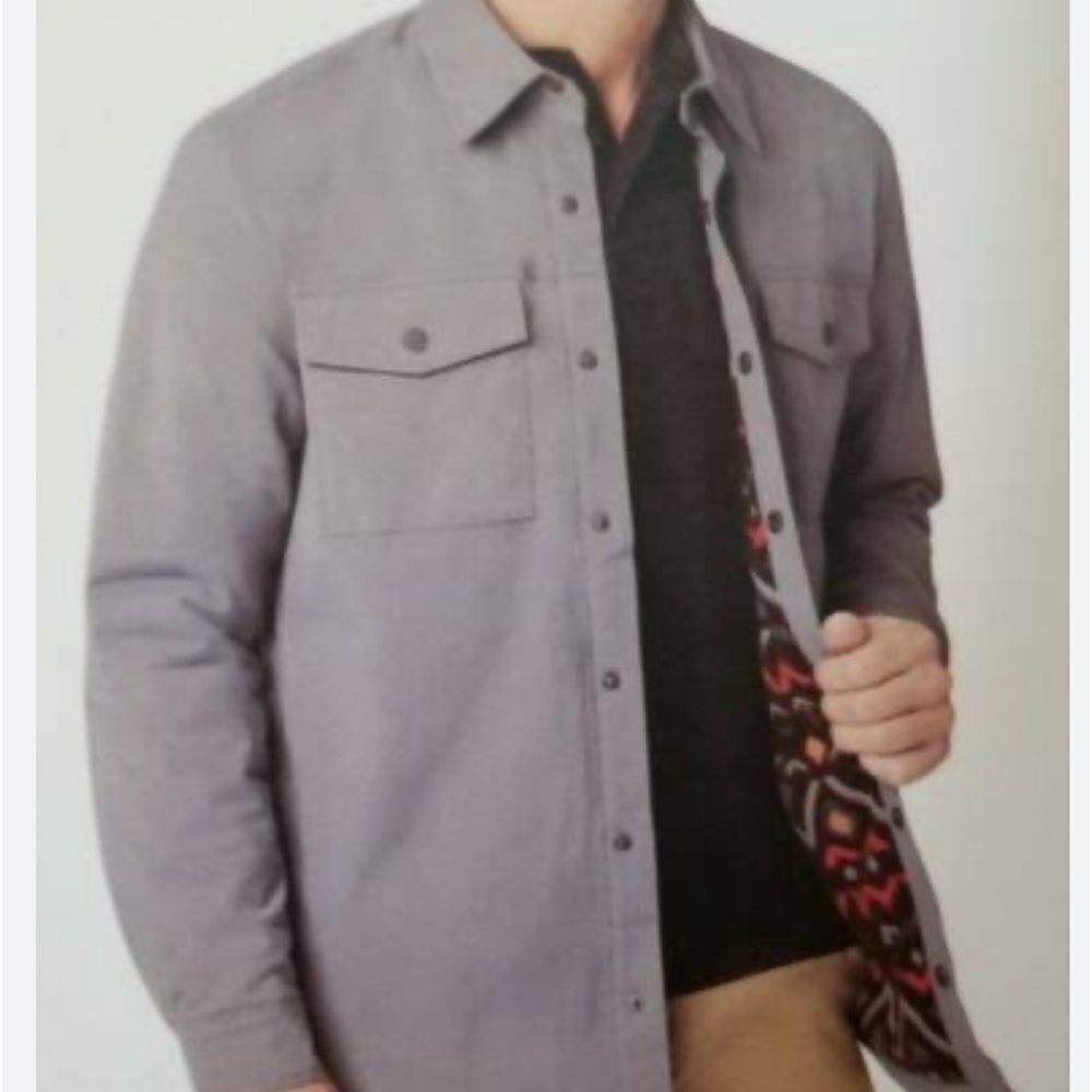 Eddie Bauer Men's Fleece‎ lined Jacket-Grey-L NWT